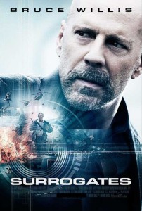 Surrogates and Bruce Willis and Rosamund Pike and Radha Mitchell