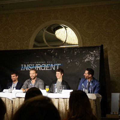 Mandeville Films EP Todd Lieberman on Insurgent junket panel at the Beverly Hills Four Seasons Hotel with co-producer Douglas Wick, Mekhi Phifer, Theo James, Jai Courtney & Ansel Elgort.