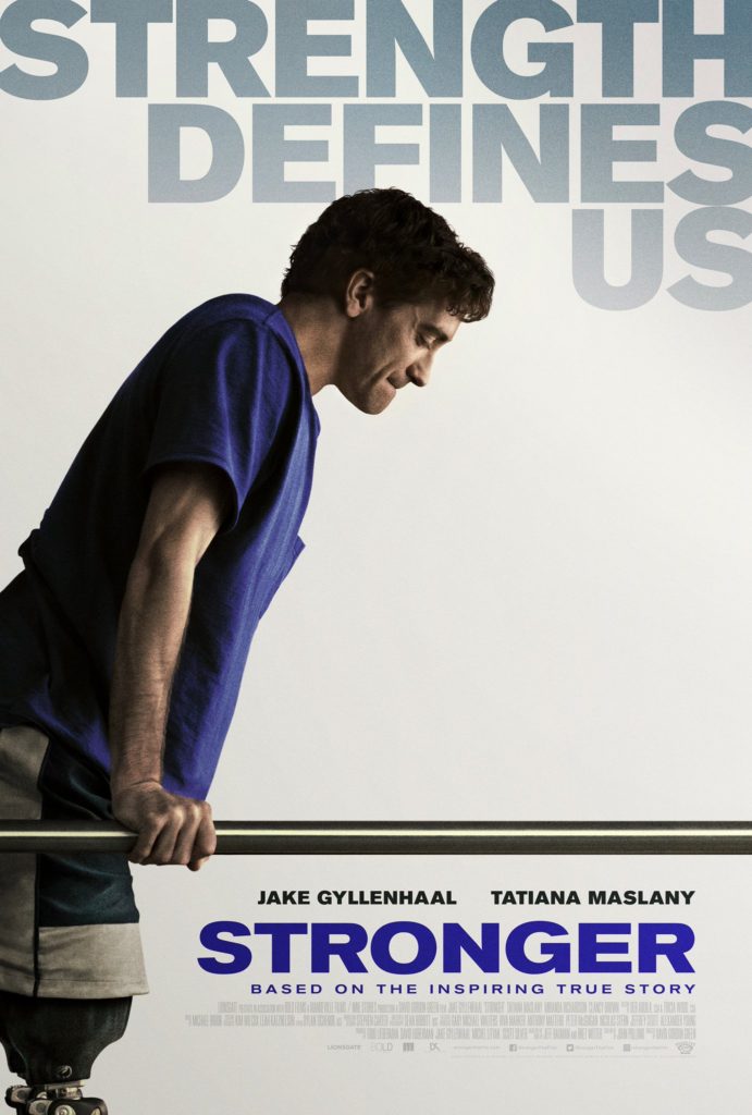 Stronger movie with Jake Gyllenhaal and Tatiana Maslany